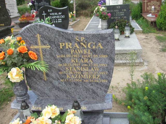 Kazimierz Pranga 1954 Reda - Grobonet - Wyszukiwarka osób pochowanych