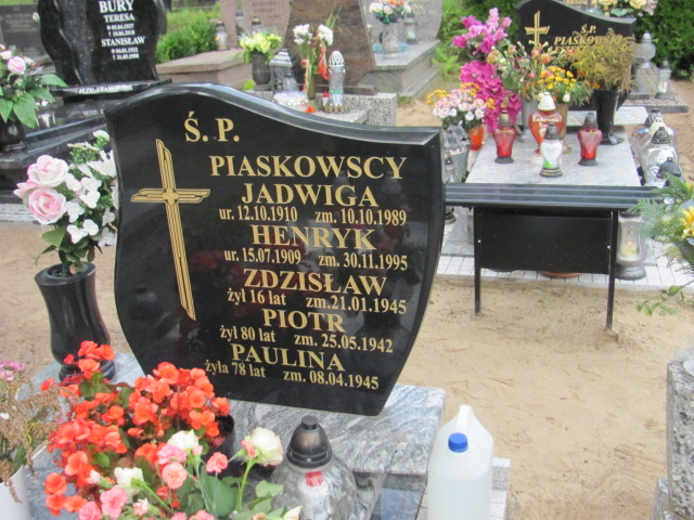 Piotr Piaskowski Reda - Grobonet - Wyszukiwarka osób pochowanych