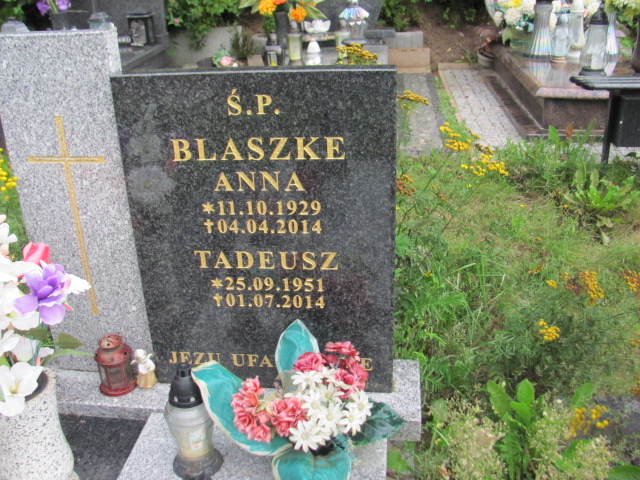 Anna Blaszke 1929 Reda - Grobonet - Wyszukiwarka osób pochowanych